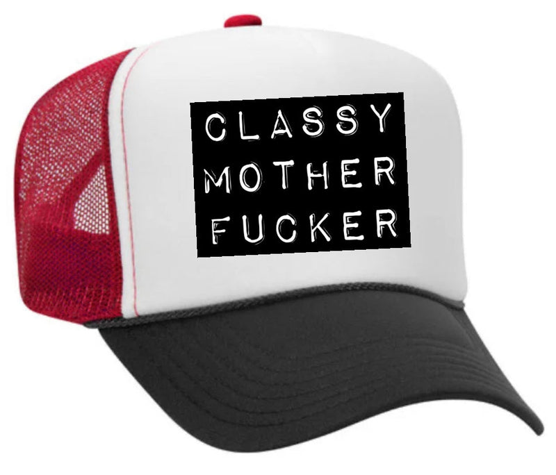 Load image into Gallery viewer, Classy Mother Fucker Block Trucker Hat
