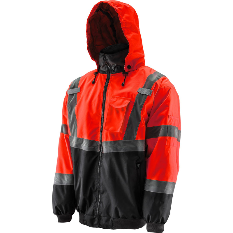 Load image into Gallery viewer, Hi-Viz Orange Bomber Jacket
