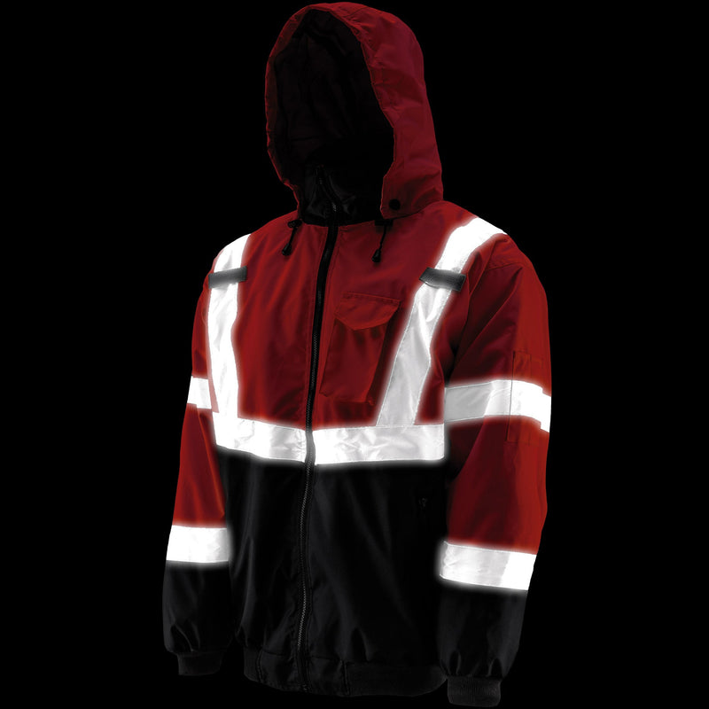 Load image into Gallery viewer, Hi-Viz Orange Bomber Jacket
