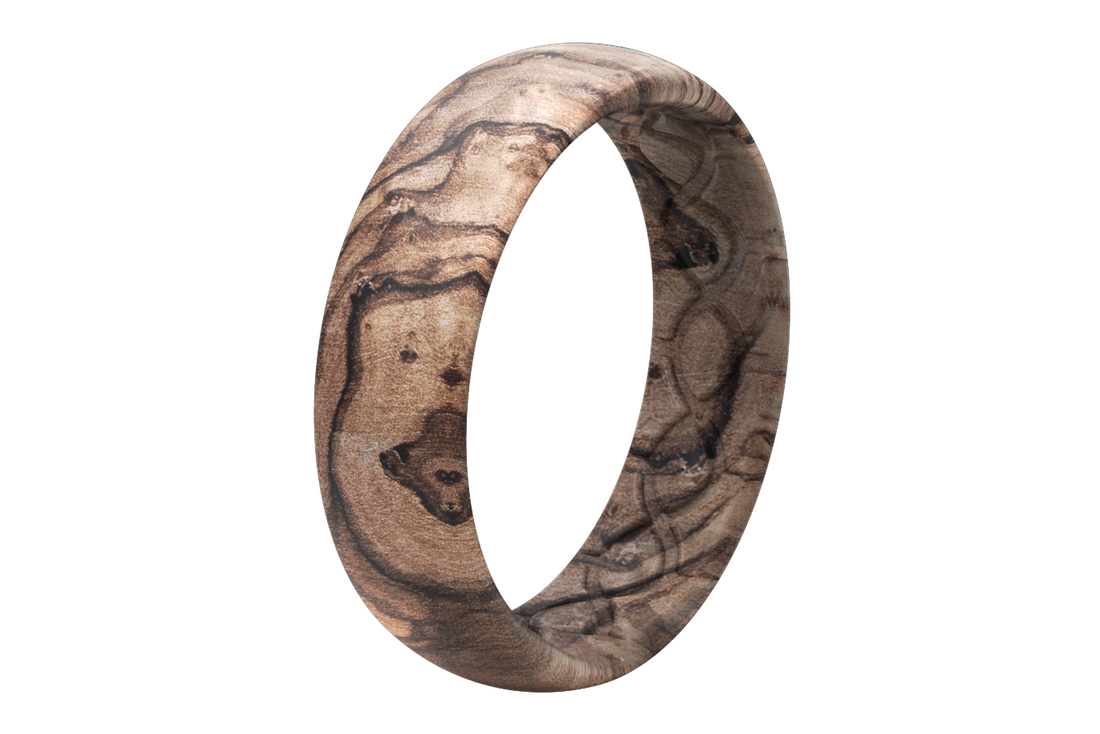 Burled Walnut Thin Ring