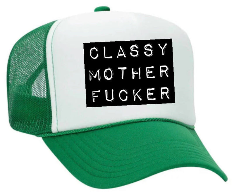 Load image into Gallery viewer, Classy Mother Fucker Block Trucker Hat
