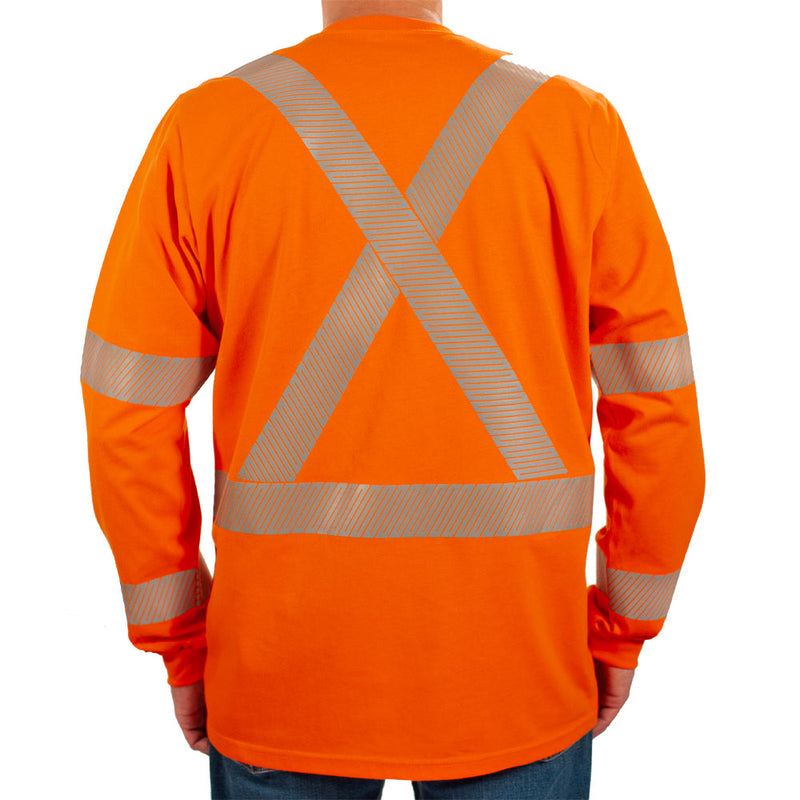 Load image into Gallery viewer, Enhanced Visibility FR Shirt with Silver Striping - X Pattern Back Striping
