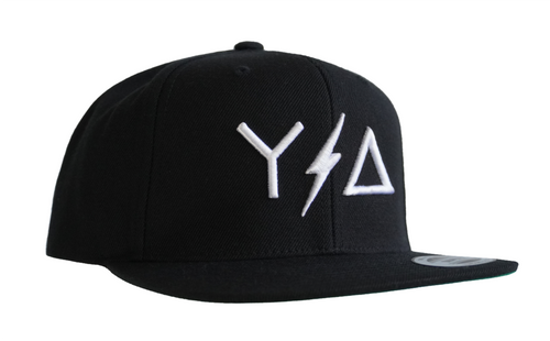 Black Flat Brim Snapback