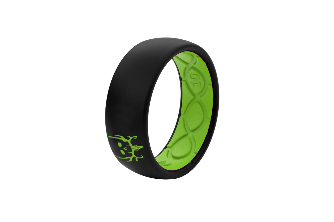 Bone Collector Black & Green Ring