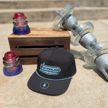 Black & Blue Zapped Rope Hat
