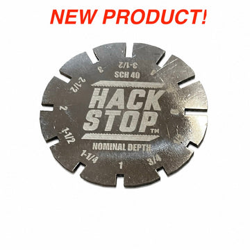 Hack Stop SCH 40 Blade Depth Setting Gauge for PVC Conduit