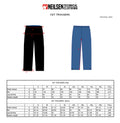 GORE-TEX Breathable Rainwear CET Over Trouser Black size chart
