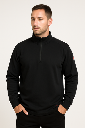 NKE FR LIGHTWEIGHT FLEX 1/4 ZIP SWEATSHIRT - BLACK