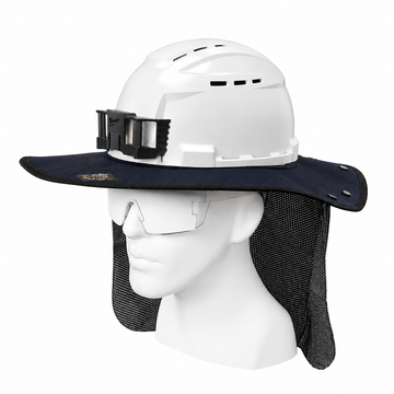 FR Sol Survivor Hard Hat Sunshade - Milwaukee Bolt Full Brim Type II