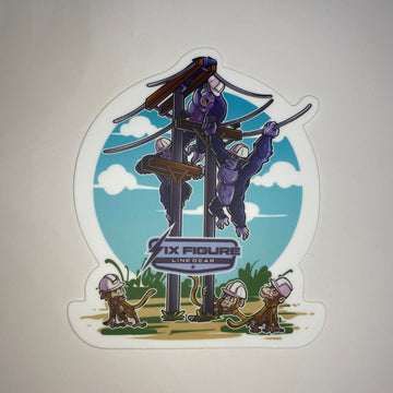 Climbing Gorillas Sticker