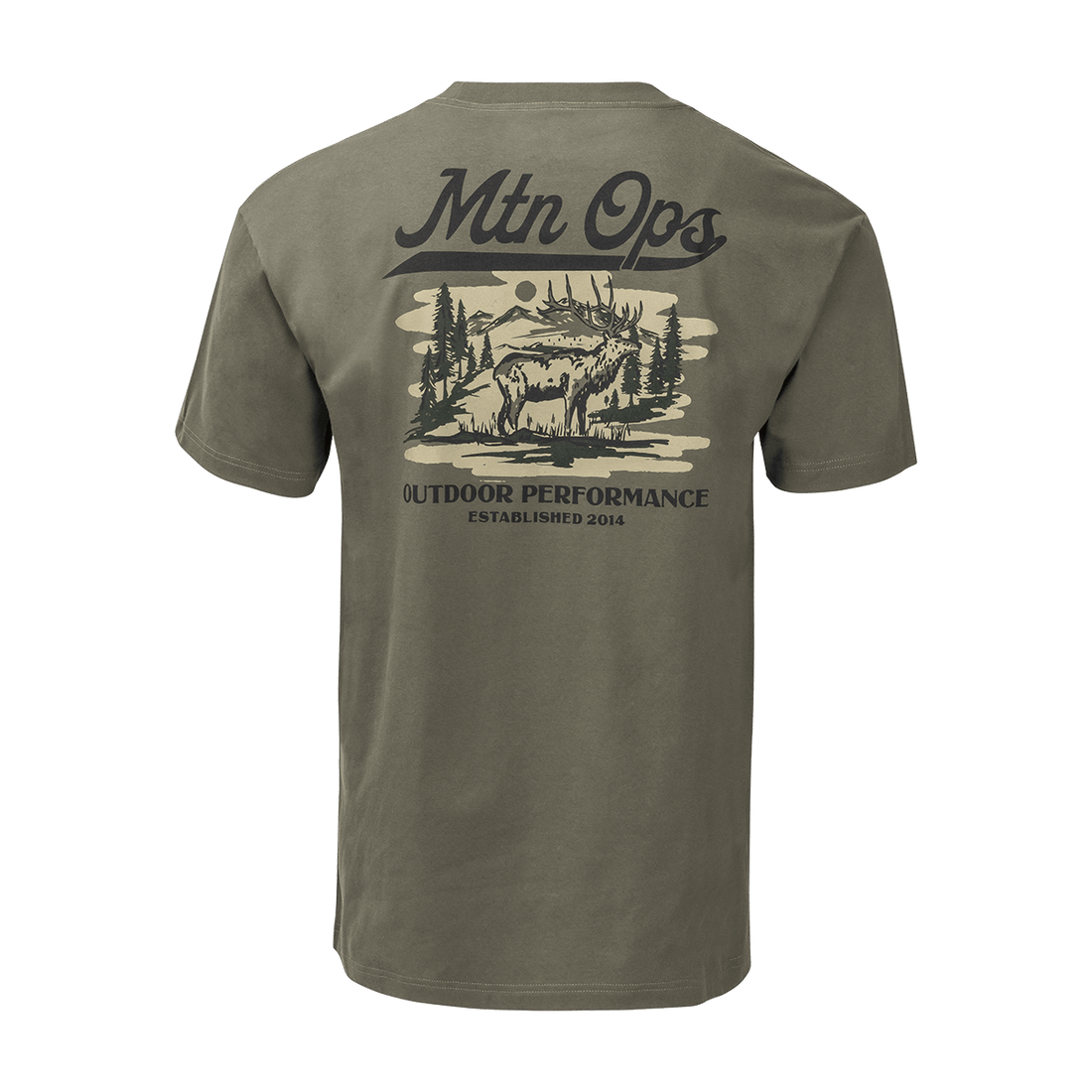COMMITTED ELK HEAVYWEIGHT TEE - Army Green / XXL