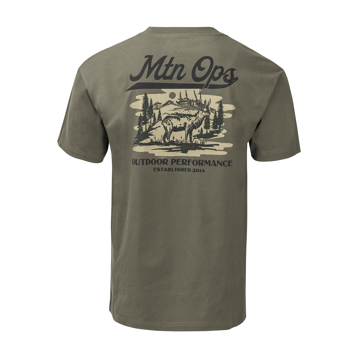 COMMITTED ELK HEAVYWEIGHT TEE - Army Green / XXL