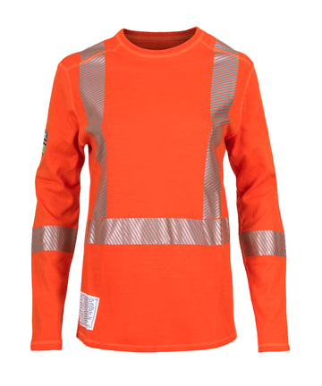 Women's Pro Dry® Hi-Vis Orange Long Sleeve FR Shirt
