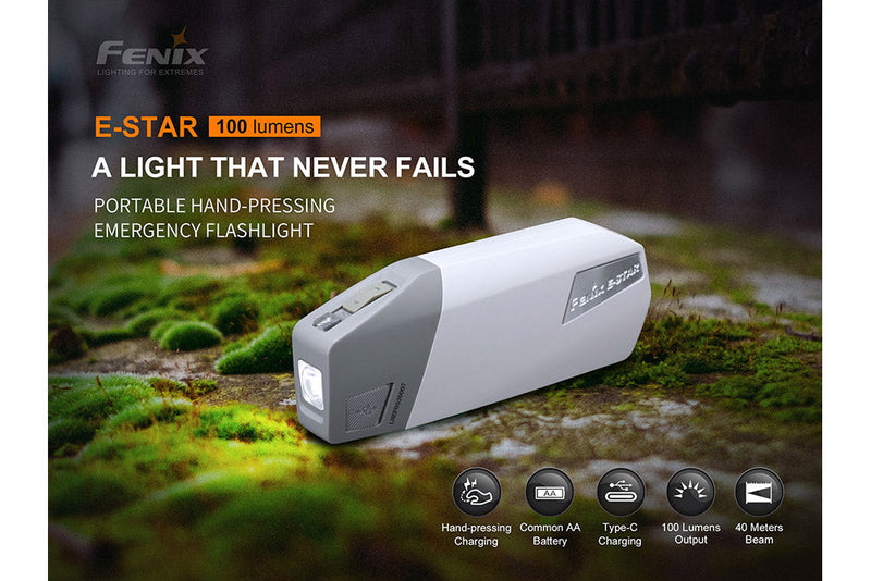 Load image into Gallery viewer, Portable Self-powered Emergency LED Flashlight - E-STAR
