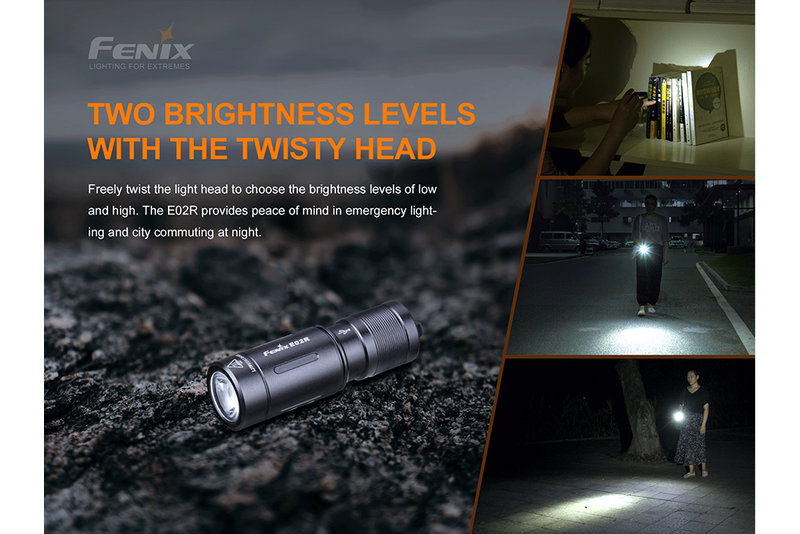 Load image into Gallery viewer, Fenix E02R LED Keychain Light - 200 Lumens
