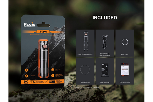 Fenix E09R Rechargeable High-Output Flashlight  - 600 Lumens