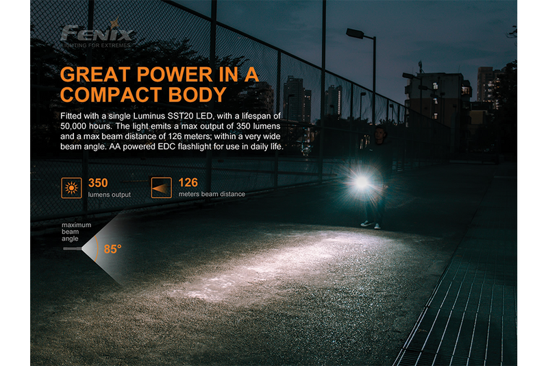 Load image into Gallery viewer, Fenix E20 V2.0 EDC Flashlight - 350 Lumens
