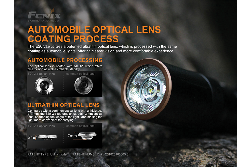 fenix e20 v2.0 edc flashlight - 350 lumens Fenix E20 V2.0 AA Flashlight