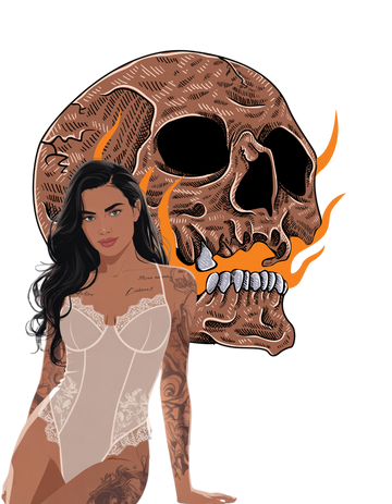 Beautiful skull sticker