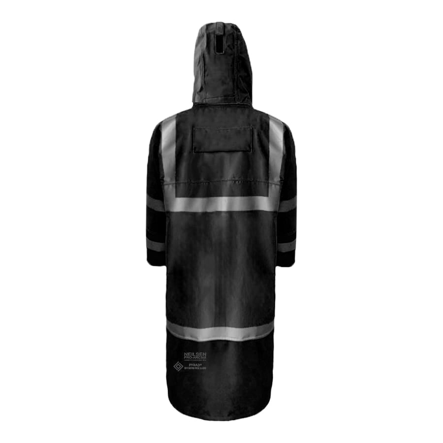 EXTREME GORE-TEX PYRAD® CAT 3 FR/ARC Rated Breathable Rainwear Trench Coat Black
