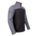 Elements Lite Surge 1/4 Zip Pullover | Side Angle View | Black & Gray