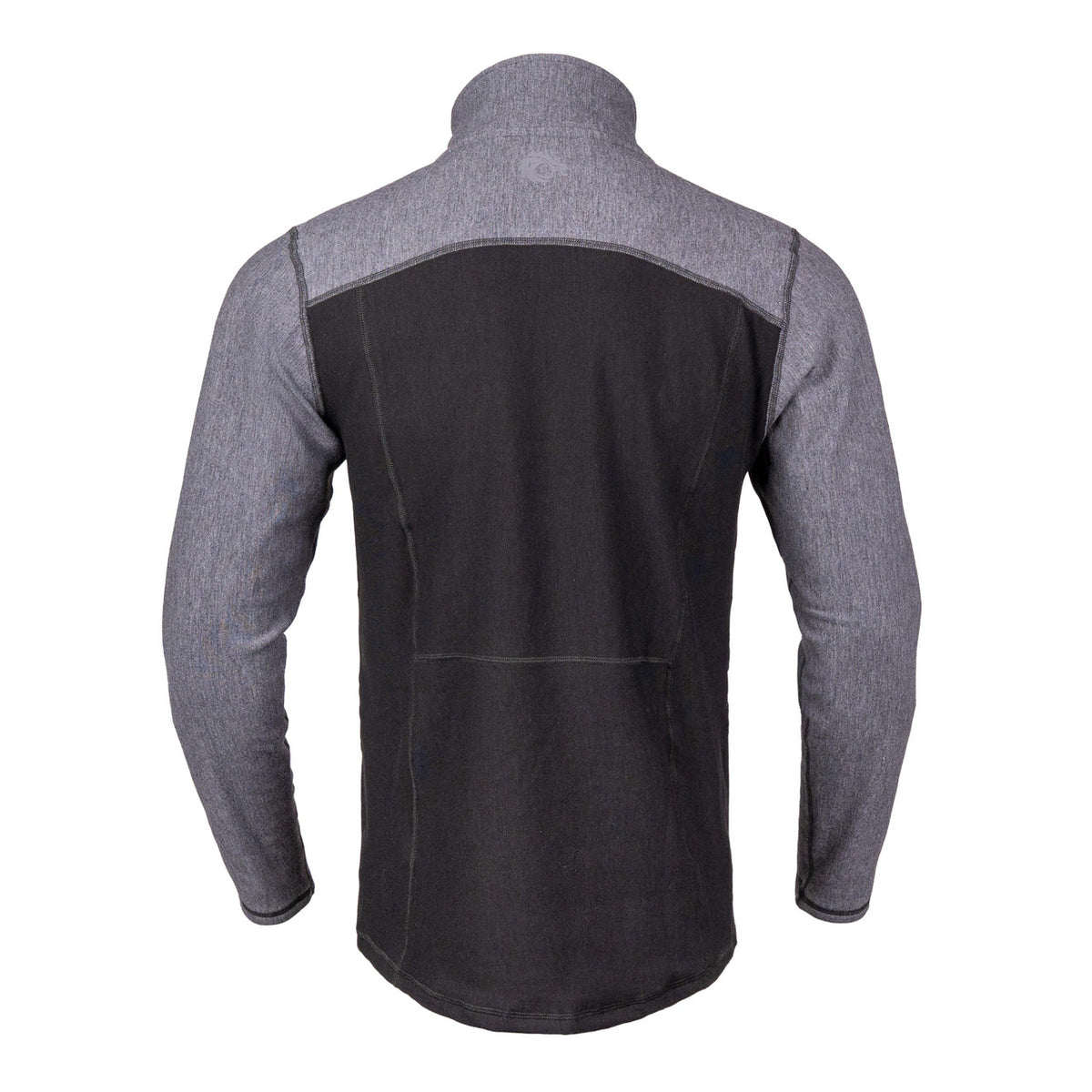 Elements Lite Surge 1/4 Zip Pullover | Back View | Black & Gray