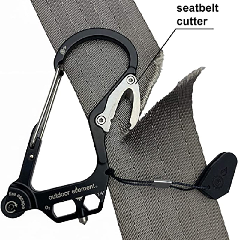 Load image into Gallery viewer, Outdoor Element Fire Escape Multitool Carabiner
