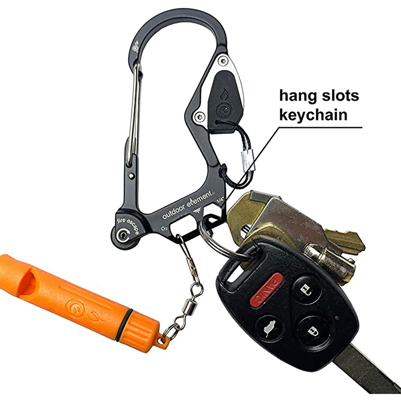 Load image into Gallery viewer, Outdoor Element Fire Escape Multitool Carabiner
