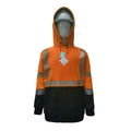 Neilsen FR/ARC Rated Hi-Vis Orange/Black Softshell Fleece Hoodie made with PYRAD® WINDSTOPPER® Fabric by GORE-TEX LABS