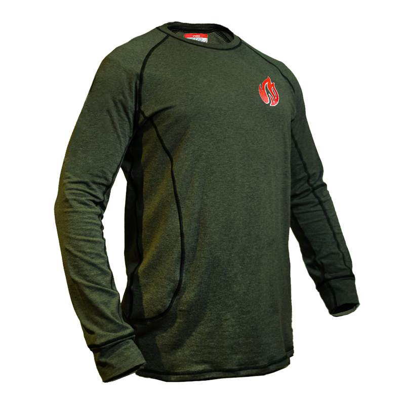 Load image into Gallery viewer, Knox FR Long Sleeve Crew Shirt - Military Green
