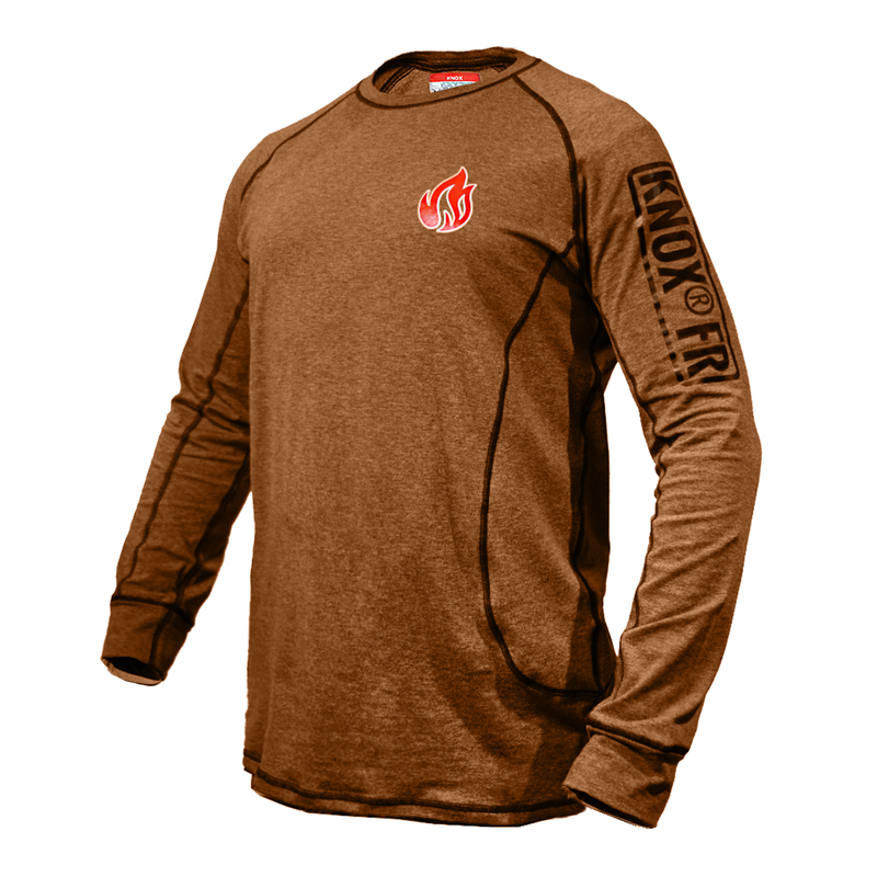 Load image into Gallery viewer, Knox FR Long Sleeve Crew Shirt - Tan
