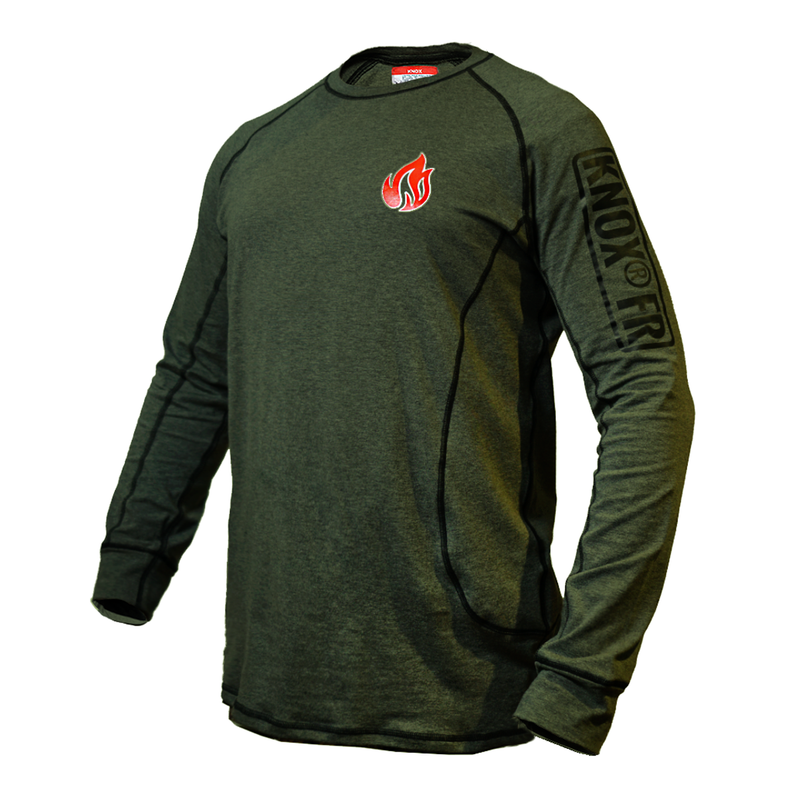Load image into Gallery viewer, Knox FR Long Sleeve Crew Shirt - Military Green
