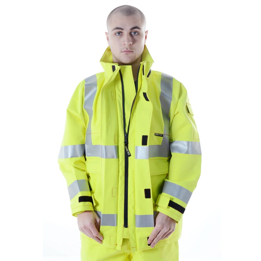 EXTREME GORE-TEX PYRAD® CAT 3 FR/ARC Rated Breathable High Visibility Rainwear Coat Yellow/Black