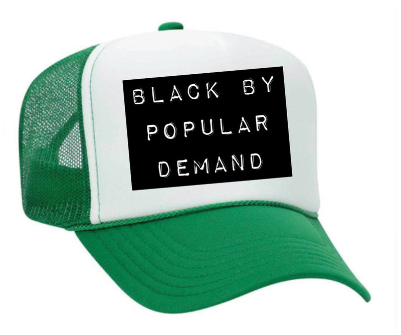 Load image into Gallery viewer, Black by Popular Demand Trucker Hat
