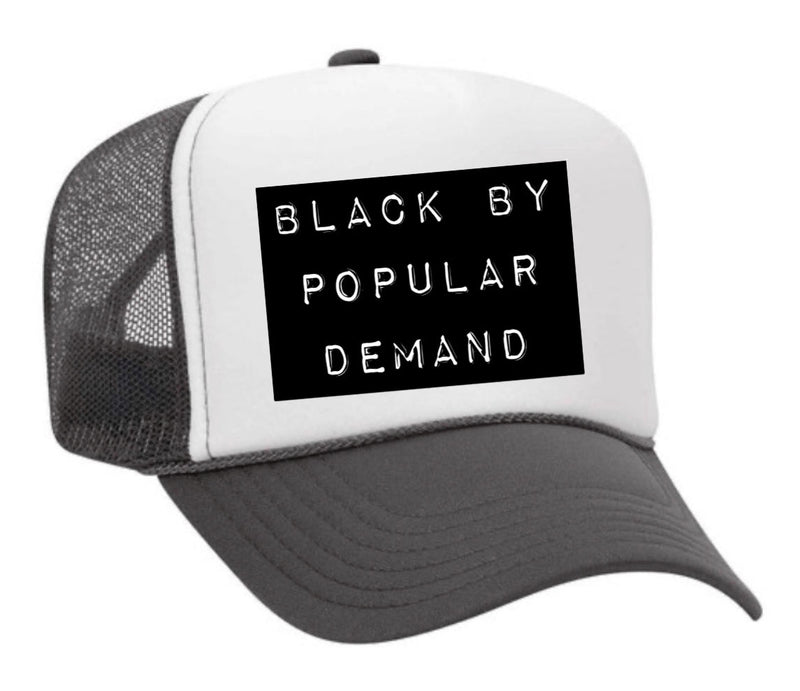 Load image into Gallery viewer, Black by Popular Demand Trucker Hat
