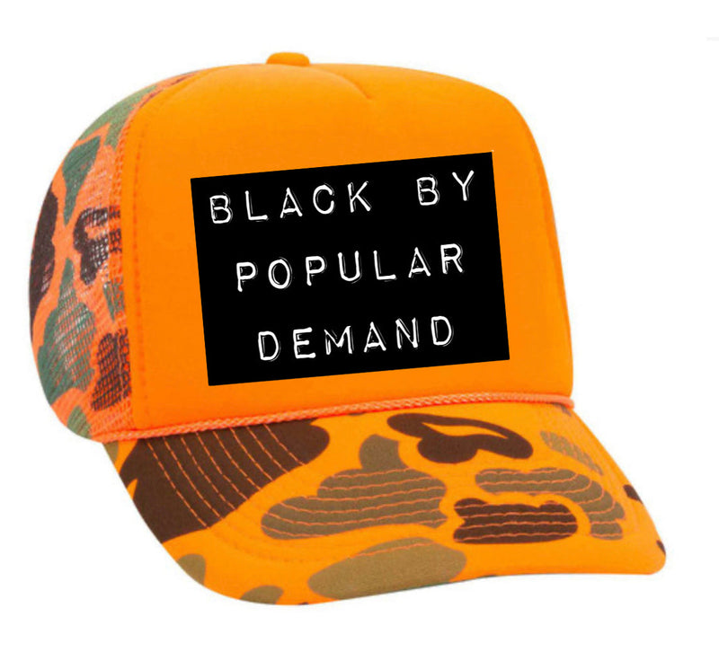 Load image into Gallery viewer, Black by Popular Demand Trucker Hat
