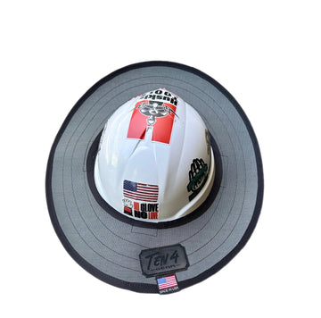 Solid Grey Hard Hat Sun Shade Visor – Water-Resistant Worksite Visor for Full Brim & Kask Hard Hats