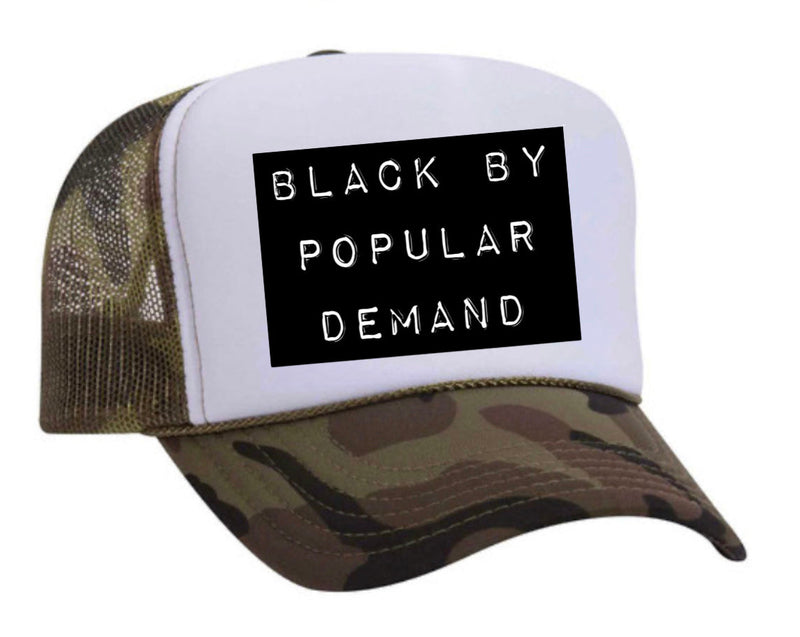 Load image into Gallery viewer, Black by Popular Demand Trucker Hat
