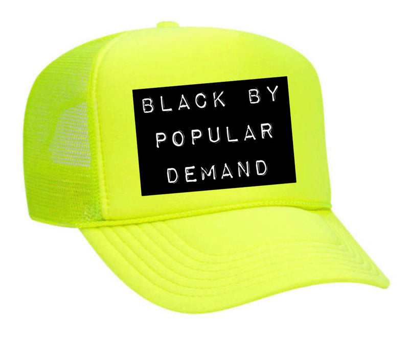 Load image into Gallery viewer, Black by Popular Demand Trucker Hat
