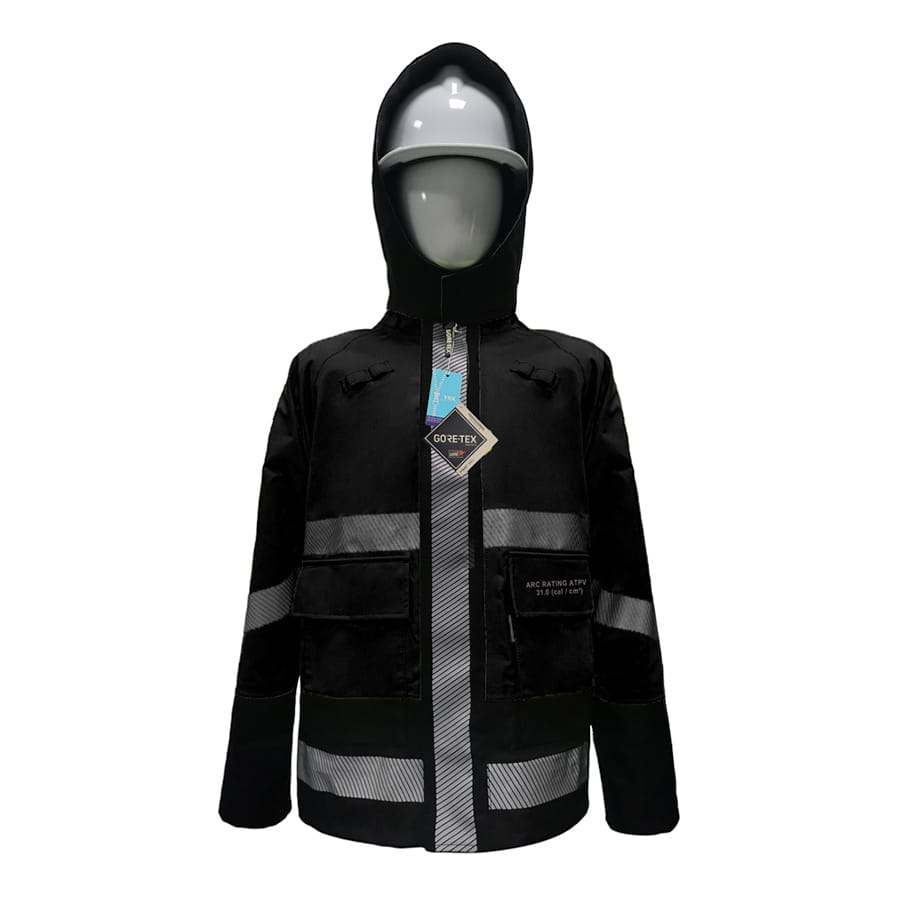 4SEASON GORE-TEX PYRAD® CAT 3 FR/ARC Rated Breathable Rainwear Coat Black