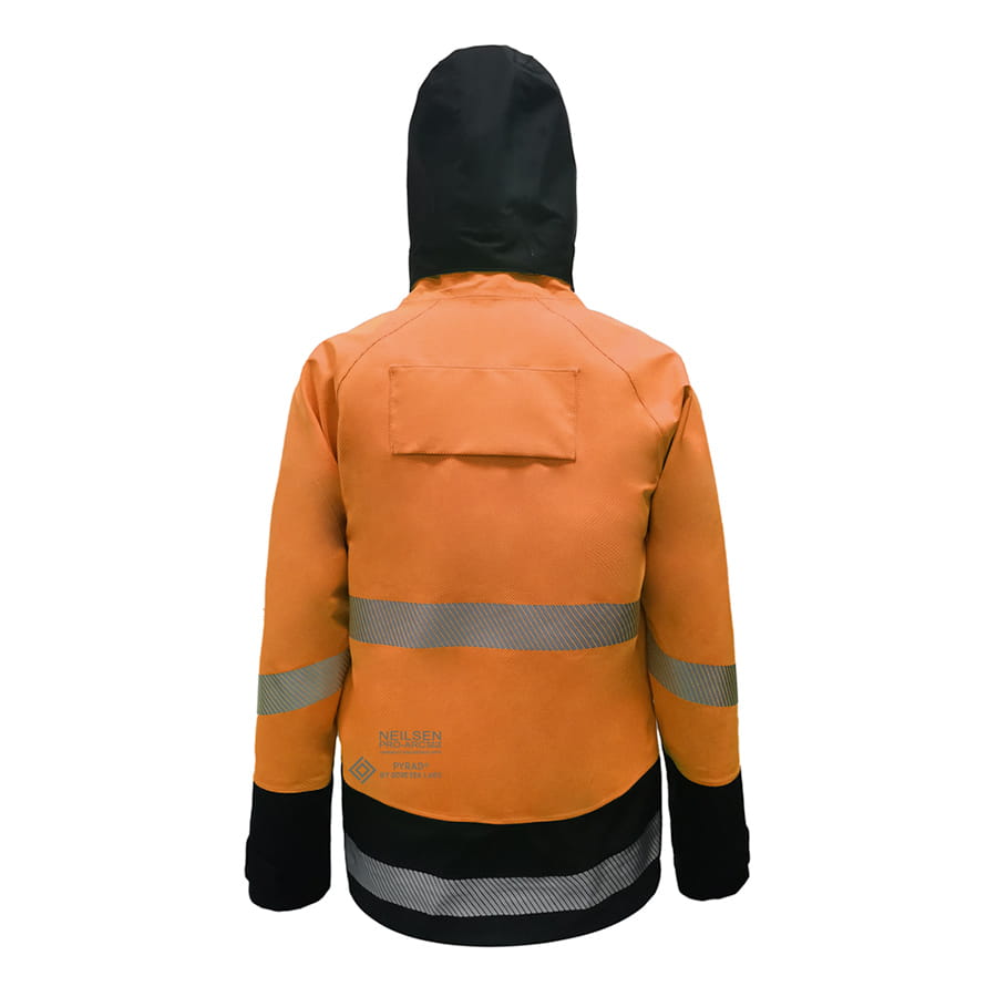 4SEASON GORE-TEX PYRAD® CAT 3 FR/ARC Rated Breathable High Visibility Rainwear Coat Orange/Black