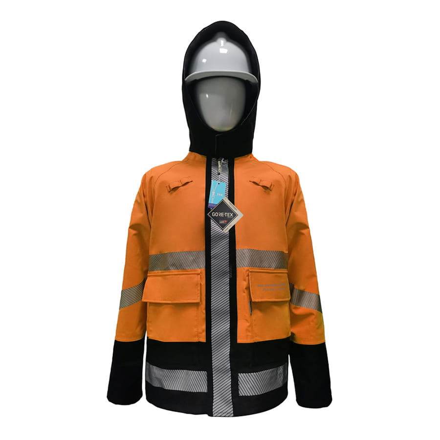 4SEASON GORE-TEX PYRAD® CAT 3 FR/ARC Rated Breathable High Visibility Rainwear Coat Orange/Black