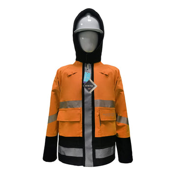 4SEASON GORE-TEX PYRAD® CAT 3 FR/ARC Rated Breathable High Visibility Rainwear Coat Orange/Black