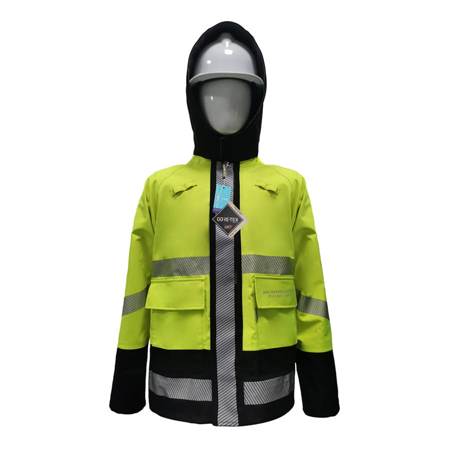 4SEASON GORE-TEX PYRAD® CAT 3 FR/ARC Rated Breathable High Visibility Rainwear Coat Yellow/Black