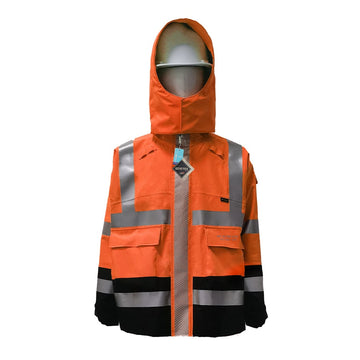 EXTREME GORE-TEX PYRAD® CAT 3 FR/ARC Rated Breathable High Visibility Rainwear Coat Orange/Black