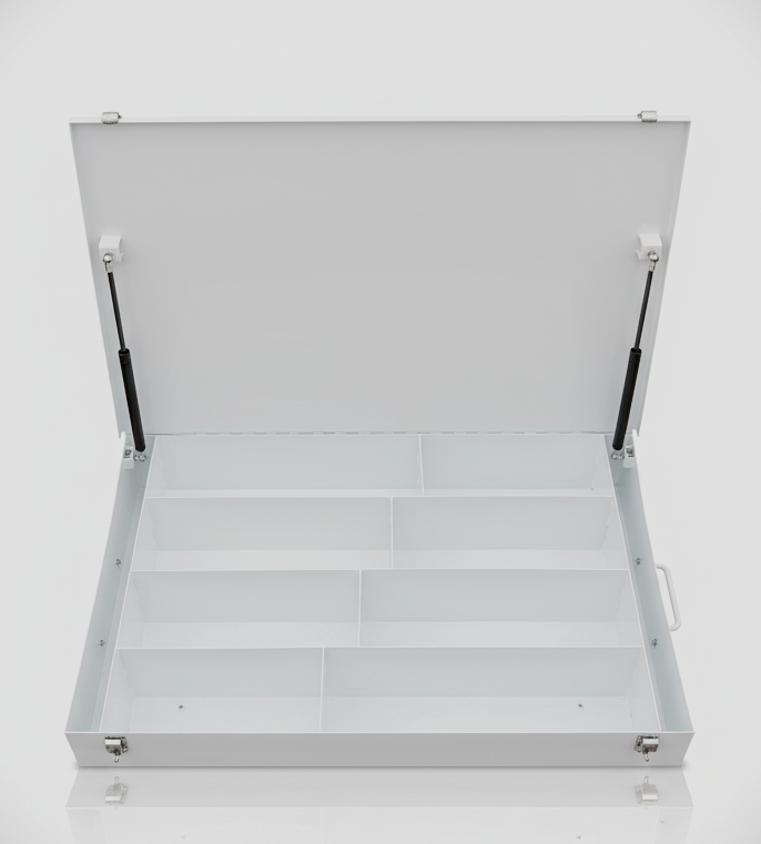 8-Compartment Bolt Bin for 5/8" & 3/4" Bucket Truck