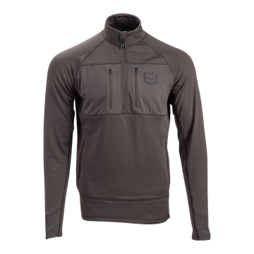 GEO GRID FLEECE 205gsm 1/4 ZIP - Charcoal / XXXL
