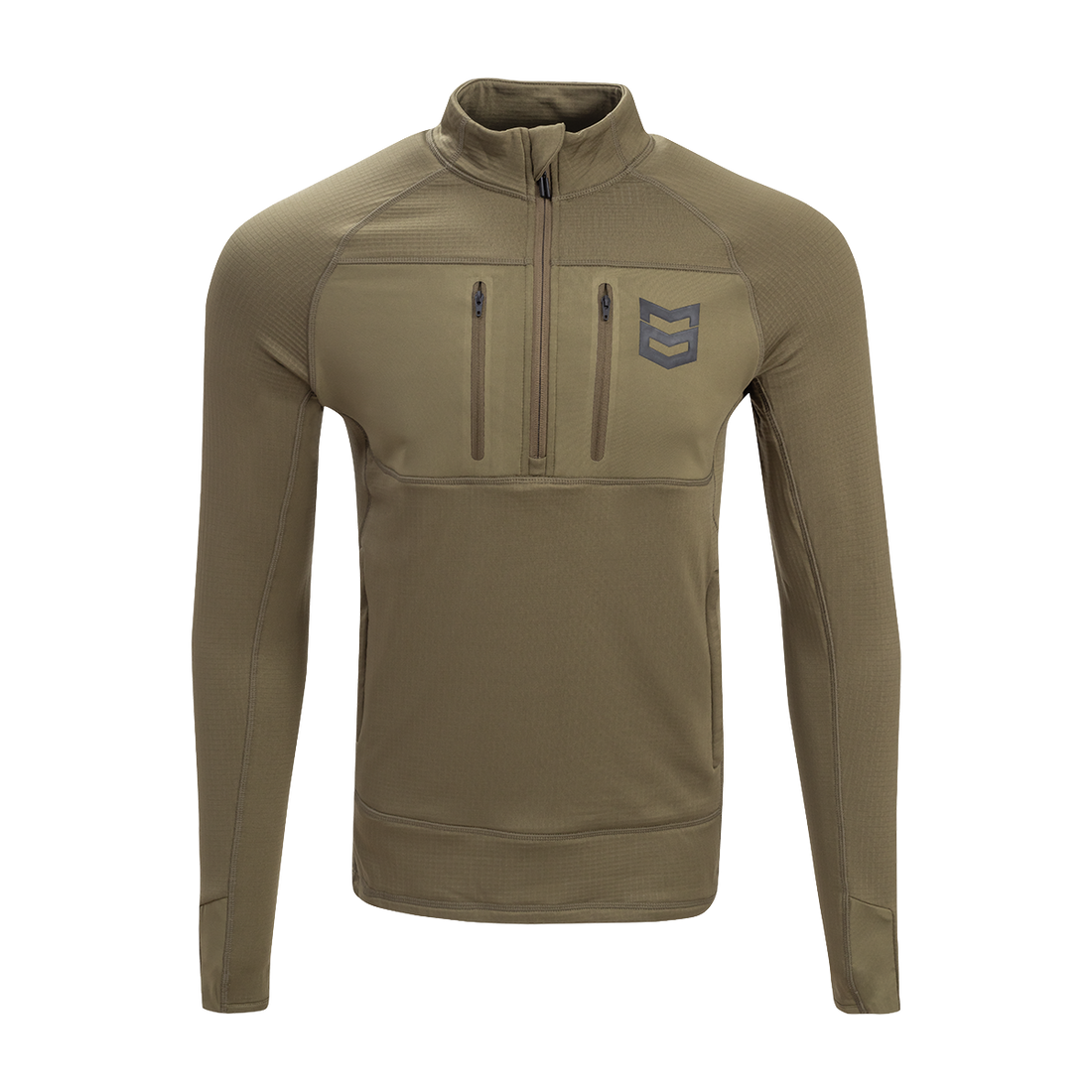 GEO GRID FLEECE 205gsm 1/4 ZIP - Charcoal / XXXL