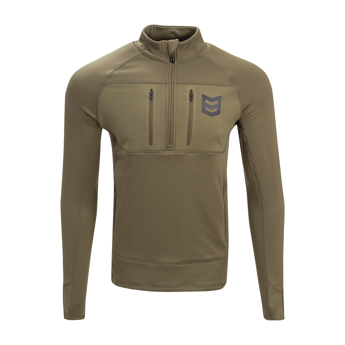 GEO GRID FLEECE 205gsm 1/4 ZIP - Loden / XXXL
