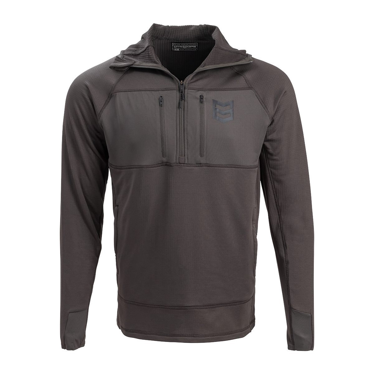 GEO GRID FLEECE 205gsm HOODIE - Charcoal / XXXL